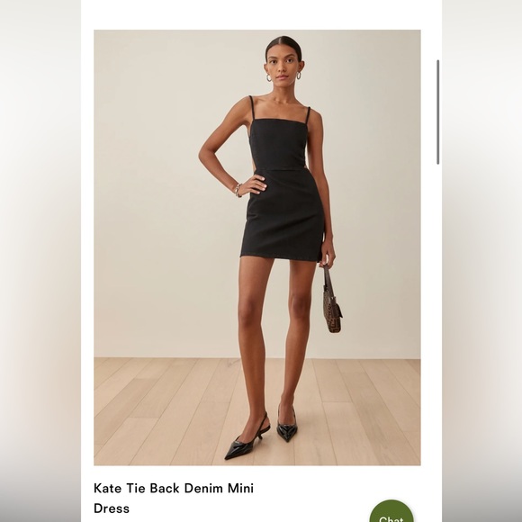 Reformation Kate Tie Back Denim Dress (Size 2) - Picture 4 of 4